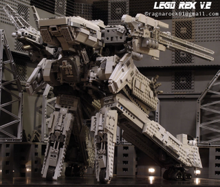 Illustration for article titled Enormous LEGO Metal Gear Rex Is Looking For Tiny Plastic Men To Crush